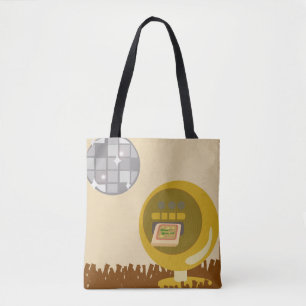 Bolso De Tela Groovy Eight Track Days Retro Music Ilustracion