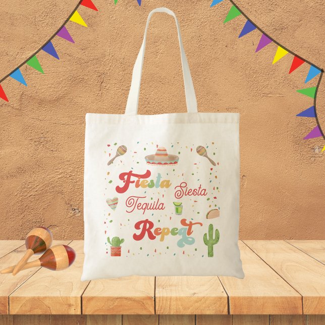 Bolso De Tela Groovy Fiesta Siesta Tequila Repetir la Bacheloret (Subido por el creador)