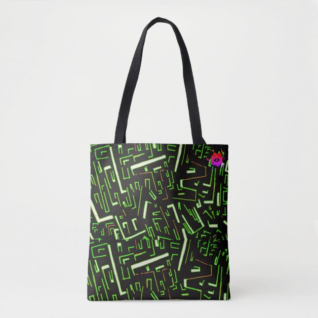Bolso De Tela Groovy Green (Anverso)