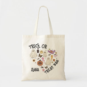 Bolso De Tela Groovy Halloween Boo Trick o Tremendo Fun fantasma