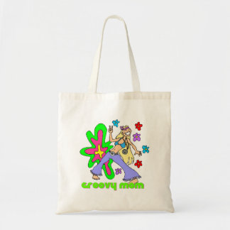 Bolso De Tela Groovy Hippie Mom Flores psicodélicas