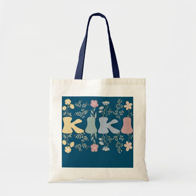 Bolso De Tela Groovy Kiki Abuela Flores Kiki Abuela (Frente)