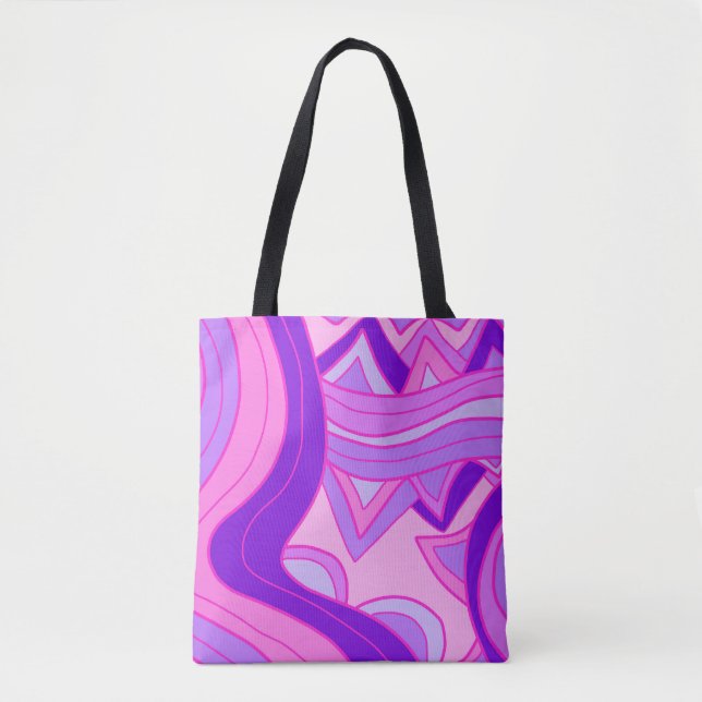 Bolso De Tela Groovy Pinks (Anverso)
