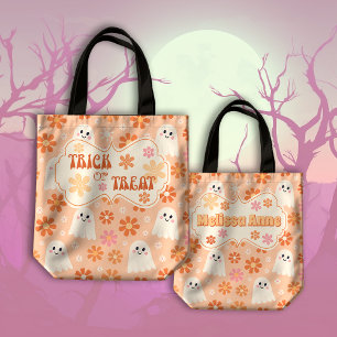 Bolso De Tela Groovy Retro Daisy Fantasmas o tratamientos de paz