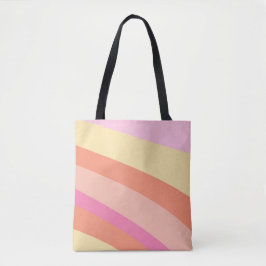 Bolso De Tela Groovy Retro Stripes Setentis