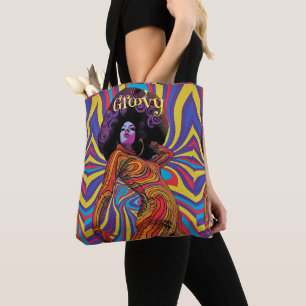 Bolso De Tela Groovy Retro Tote Bag