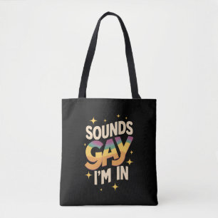 Bolso De Tela Groovy suena gay Estoy en el orgullo LGBT arcoiris