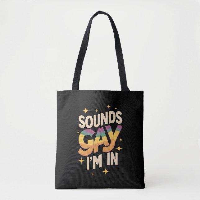 Bolso De Tela Groovy suena gay Estoy en el orgullo LGBT arcoiris (Anverso)