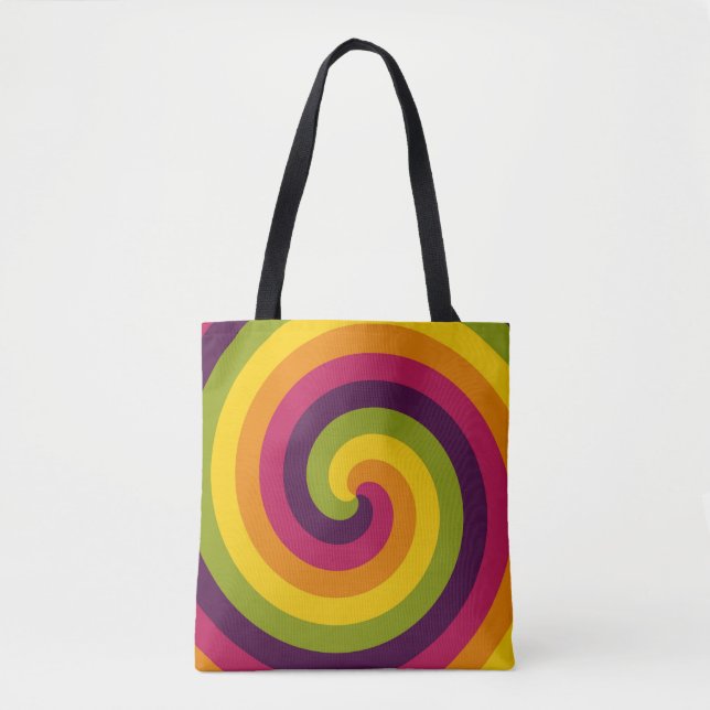 Bolso De Tela Groovy Vortex (Anverso)
