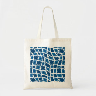 Bolso De Tela Groovy Wavy Trippy 60 Flores Cheques Blues