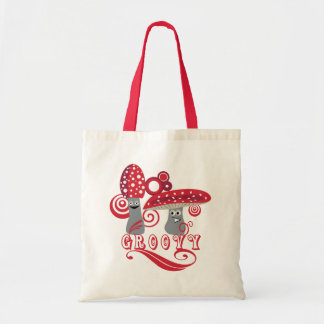 Bolso De Tela Groovy y los hongos rojos divertidos