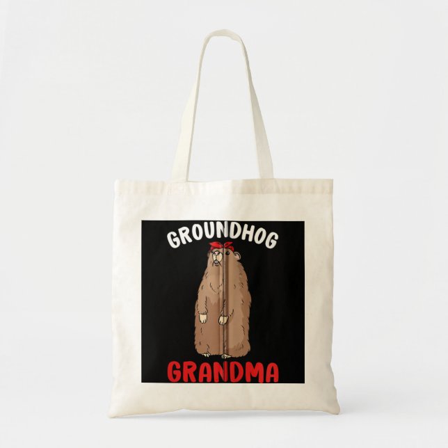 Bolso De Tela Groundhog Abuela Mujeres Woodchuck Graciosa Groun (Frente)