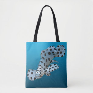Bolso De Tela Grouper joven - Fondo azul gradiente