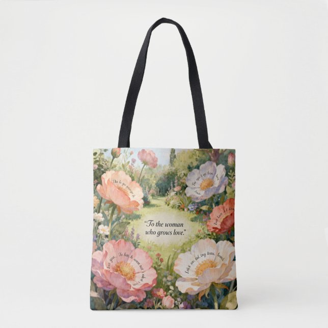 Bolso De Tela Growing Love: Botanical Mom Tote (Anverso)