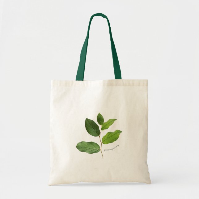 Bolso De Tela Growing Slowly Botanical Leaf (Frente)