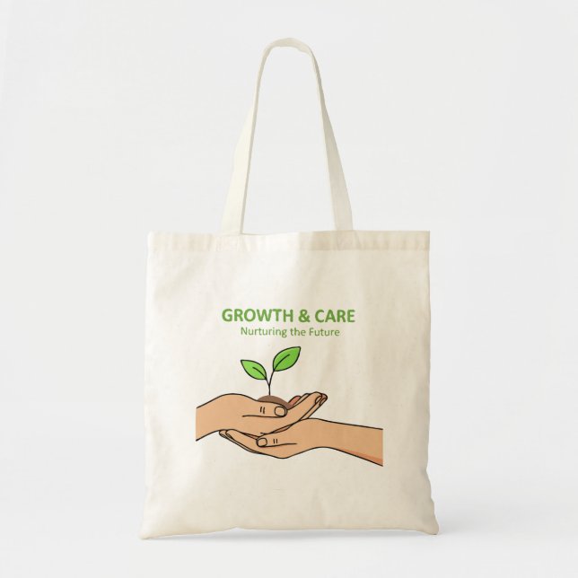 Bolso De Tela Growth & Care | Nurturing the Future Inspirational (Frente)