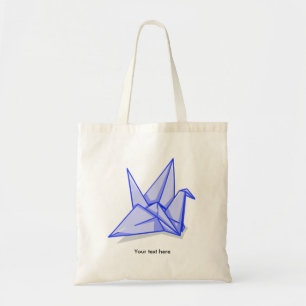 Bolso De Tela Grúa de papel azul