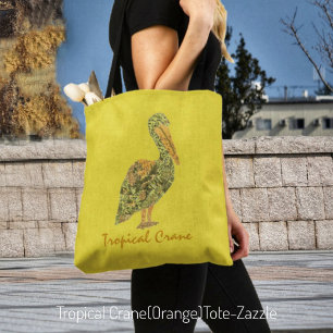 Bolso De Tela Grúa tropical