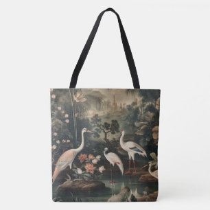 Bolso De Tela grúas y palacios vintage del trópico