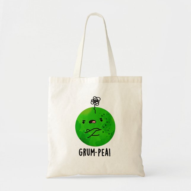 Bolso De Tela Grum-pea Funny Veggie Pun (Frente)