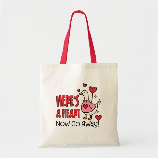 Bolso De Tela Grumpy Goose Heart Balloon Funny (Frente)