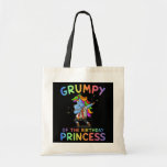Bolso De Tela Grumpy of the Birthday Princess Dabbing Unicorn<br><div class="desc">Grumpy of the Birthday Princess Dabbing Unicorn Girl Gift. Perfect gift for your dad,  mom,  papa,  men,  women,  friend and family members on Thanksgiving Day,  Christmas Day,  Mothers Day,  Fathers Day,  4th of July,  1776 Independent day,  Veterans Day,  Halloween Day,  Patrick's Day</div>