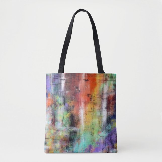 Bolso De Tela Grunge artístico (Anverso)