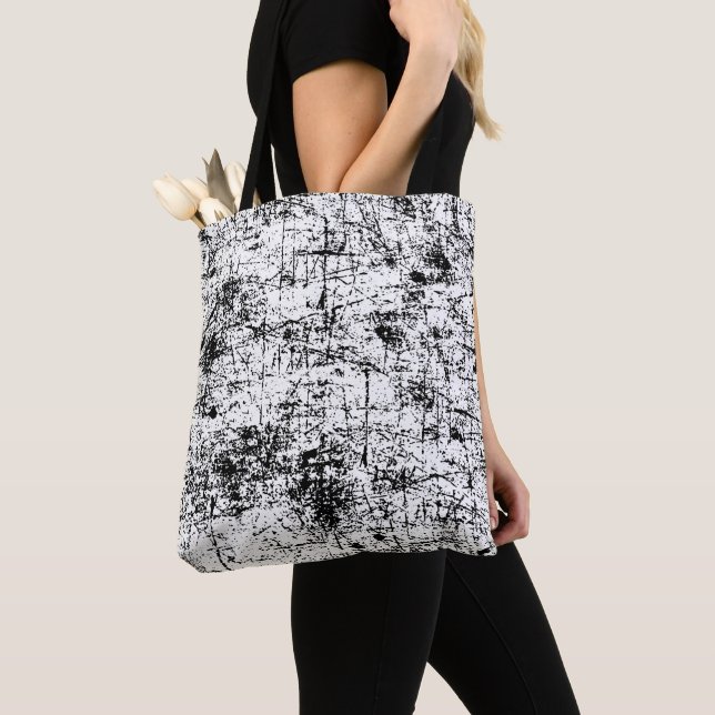 Bolso De Tela Grunge blanco (Detalle)