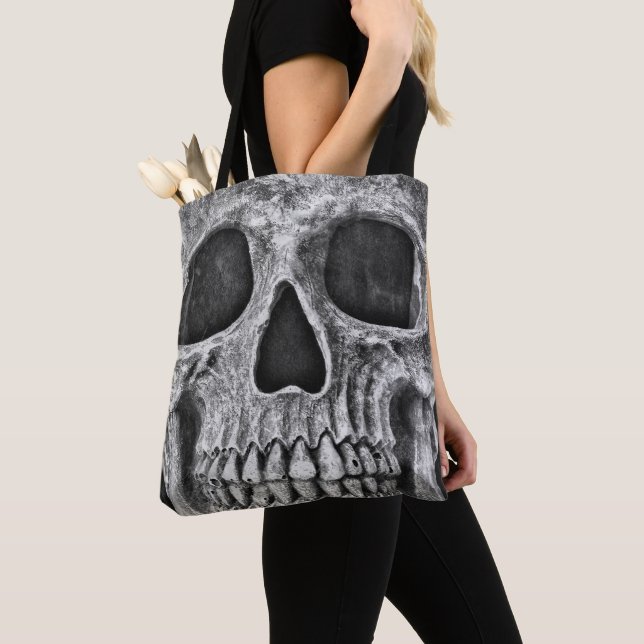 Bolso De Tela Grunge blanco y negro gótico Guay (Detalle)