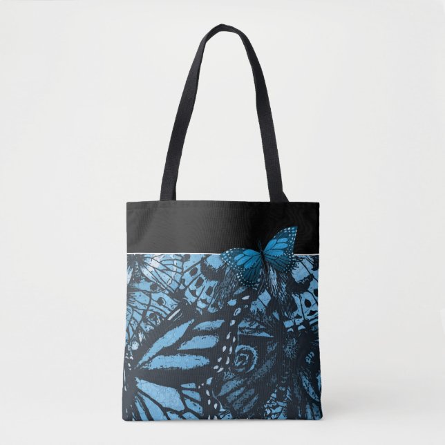 Bolso De Tela Grunge Butterfly Art (Anverso)