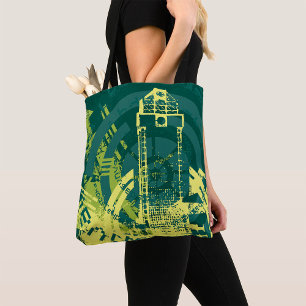 Bolso De Tela Grunge City Graphic