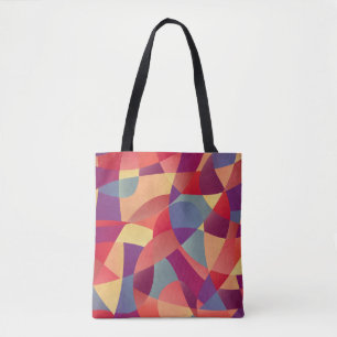 Bolso De Tela Grunge colorido: fondo de triángulos geométricos