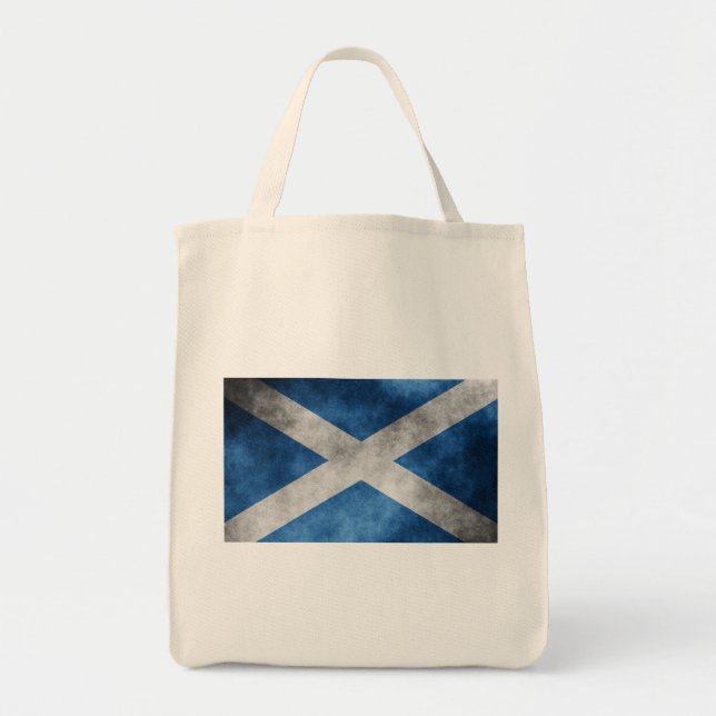 Bolso De Tela Grunge de Escocia- Cruz de San Andrés (Frente)