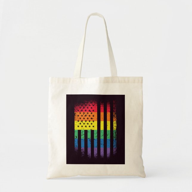 Bolso De Tela Grunge del Orgullo Americano (Frente)