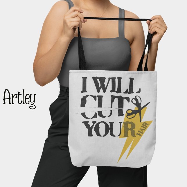 Bolso De Tela Grunge Funny Hair Stylist Dresser Scissors Gray (Subido por el creador)