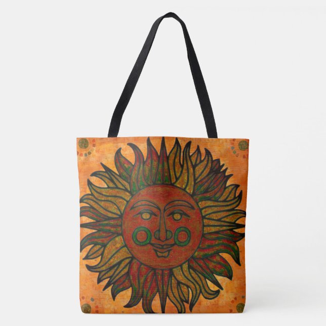 Bolso De Tela Grunge Harvest New Age Sun (Anverso)