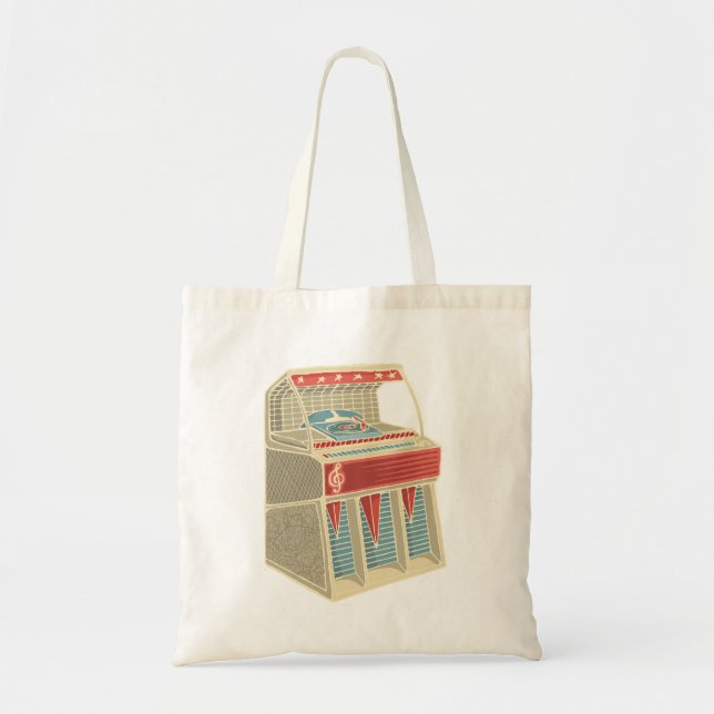 Bolso De Tela Grunge Jukebox (Frente)