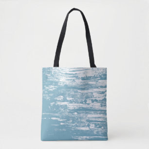 Bolso De Tela Grunge, Lavado, Azul,Guay