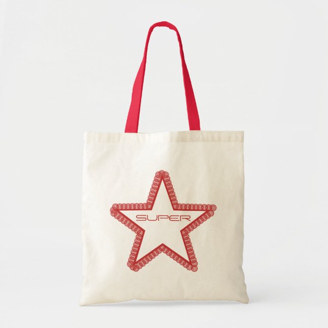 Bolso De Tela Grunge Superstar Bag, Rojo (Frente)