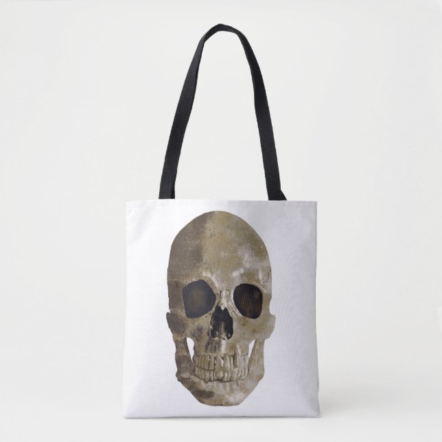 Bolso De Tela Grungy Skull (Anverso)