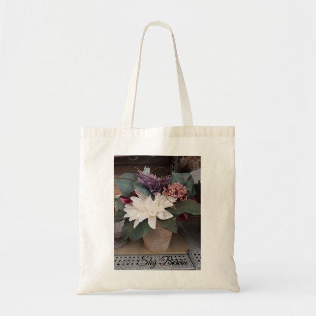 Bolso De Tela grupo de flores (Frente)
