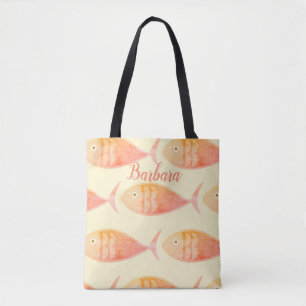 Bolso De Tela Grupo de peces Salmón