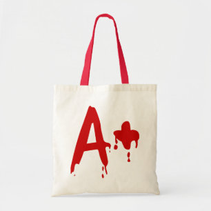 Bolso De Tela Grupo sanguíneo A+ Positivo #Horror Hospital