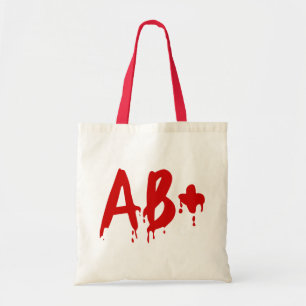 Bolso De Tela Grupo Sanguíneo AB+ Positivo #Hospital Horror
