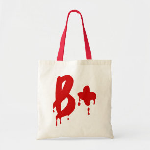 Bolso De Tela Grupo sanguíneo B+ Positivo #Horror Hospital