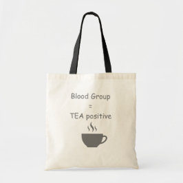 Bolso De Tela Grupo Sanguíneo=Té Amante del Té Divertido