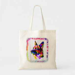 Bolso De Tela GSD Geométrico Pastor Alemán Chica Tye