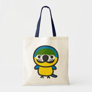 Bolso De Tela Guacamayo azul y amarillo