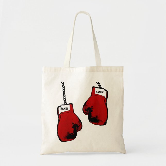 Bolso De Tela Guantes de boxeo personalizados (Frente)