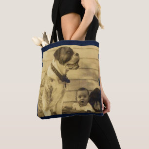 Bolso De Tela Guarda el pitbull en los años 20